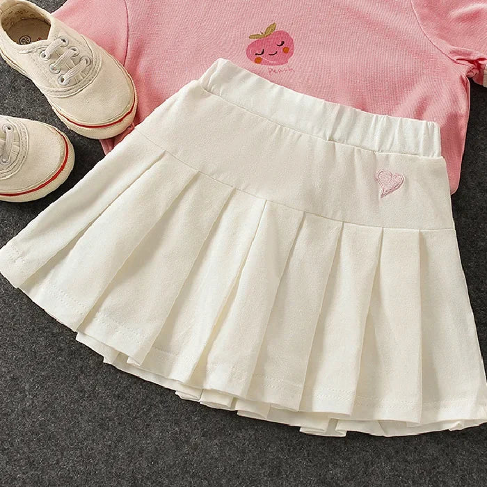 Falda Plisada con Short Interior – Comodidad y Seguridad para tu Niña